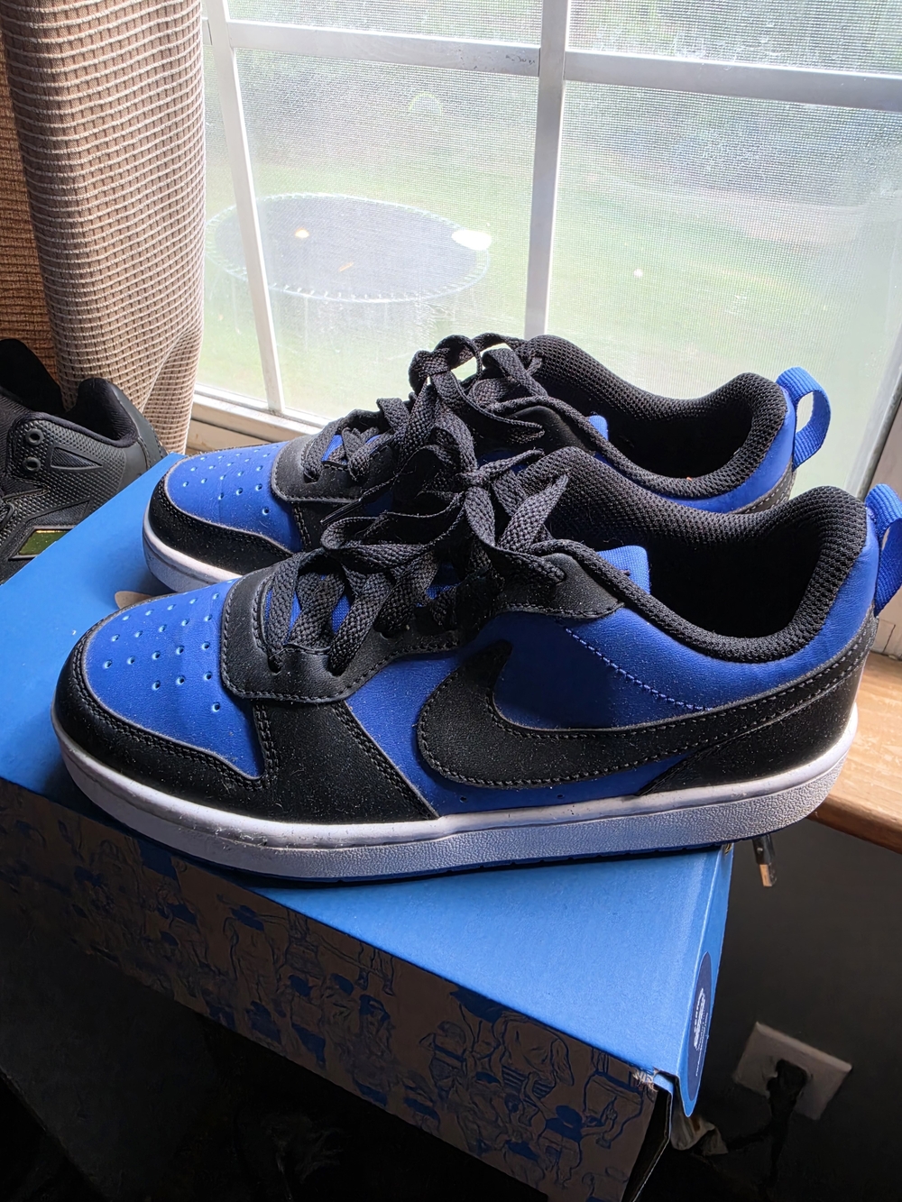 Nike Kids Royal Blue and Black Low-Top Sneakers
